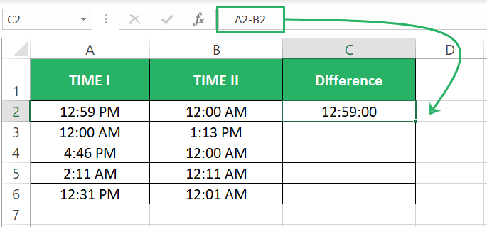 Time function returns number of hours passed