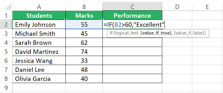 First logical test with value_if_true