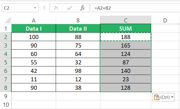 formula pasted