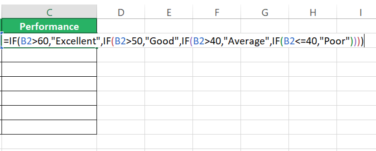 Nesting third IF function