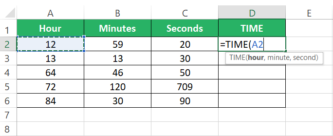 Referring to the hour value