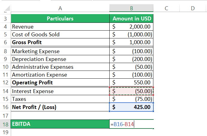 3 Adding interest shortcut