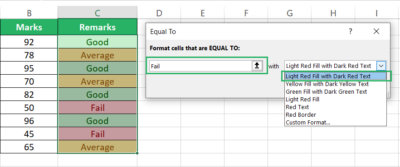 How to Fill Color in Excel Cell Using a Formula - Spreadsheeto