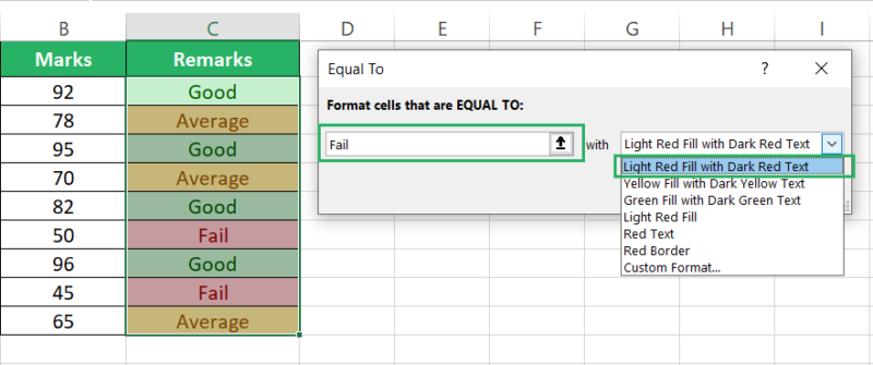 How to Fill Color in Excel Cell Using a Formula - Spreadsheeto
