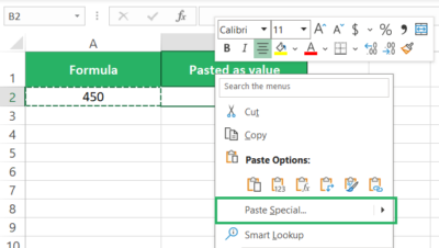 How to Copy Values in Excel (and Not the Formula) - Spreadsheeto
