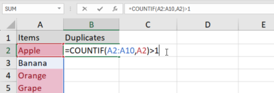 How to Find Duplicates in Excel Using a Formula - Spreadsheeto