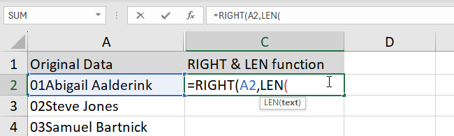 LEN function