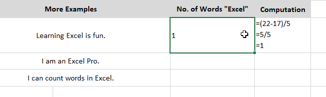 counts number of occurrences