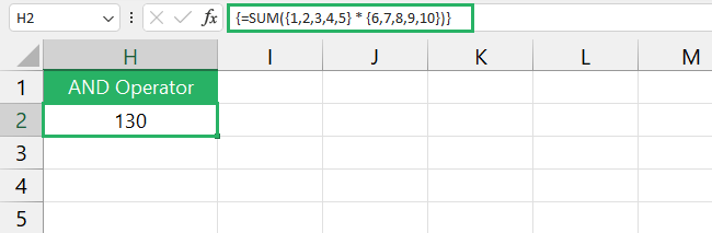 Result of AND operator