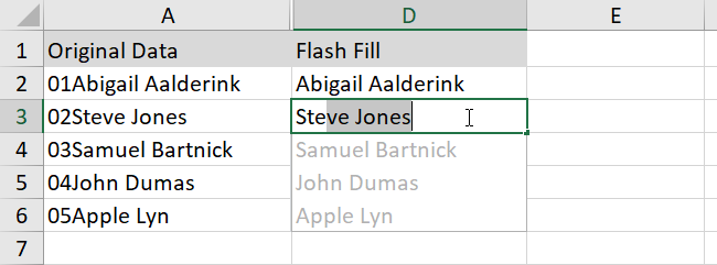Flash Fill