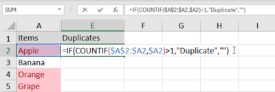 How to Find Duplicates in Excel Using a Formula - Spreadsheeto