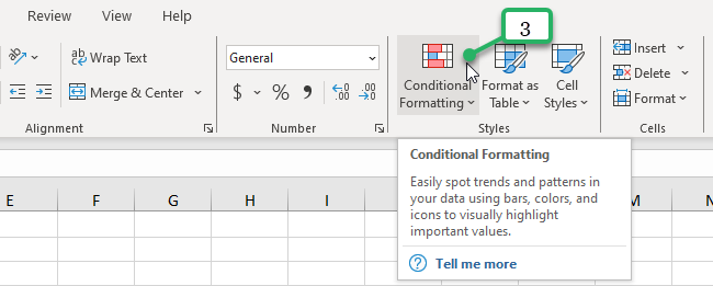 conditional formatting