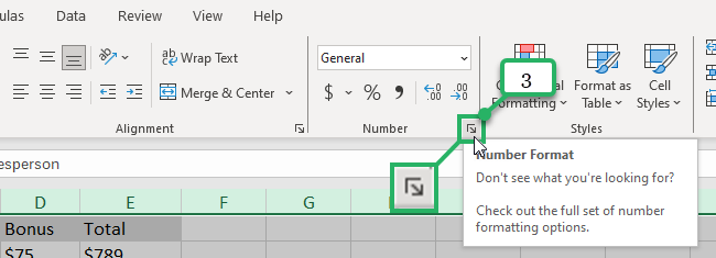 Format cells