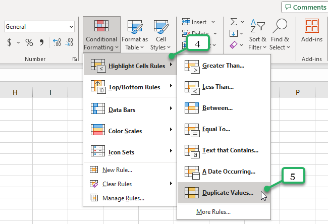 Duplicate values