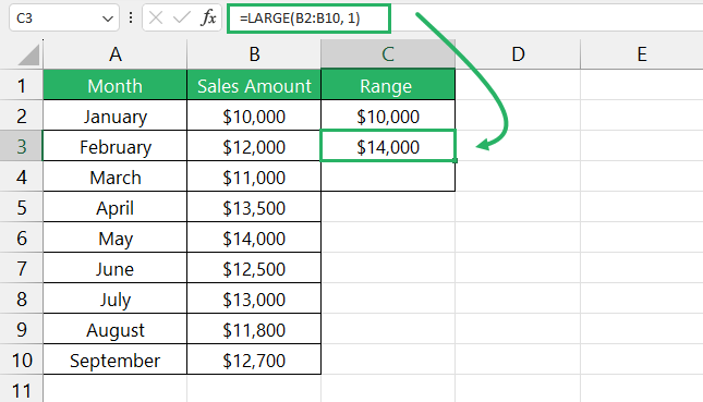 Large formula in formula bar