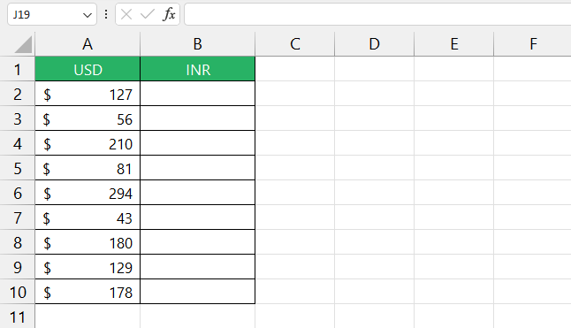 Sample data set