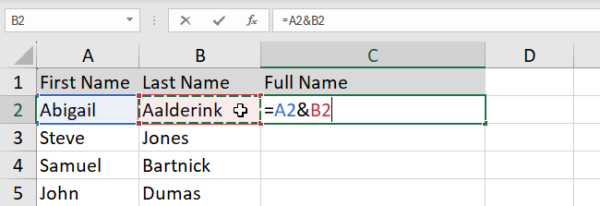 How to Combine Two Columns in Excel (No Data Loss) - Spreadsheeto