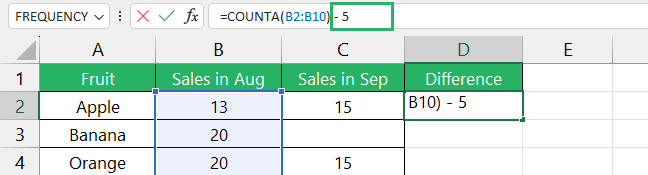 Selecting part of formula