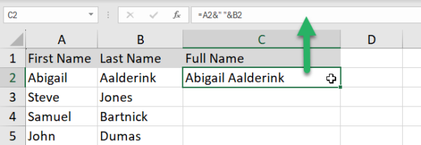 How to Combine Two Columns in Excel (No Data Loss) - Spreadsheeto