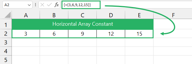 Filling in values in horizontal array