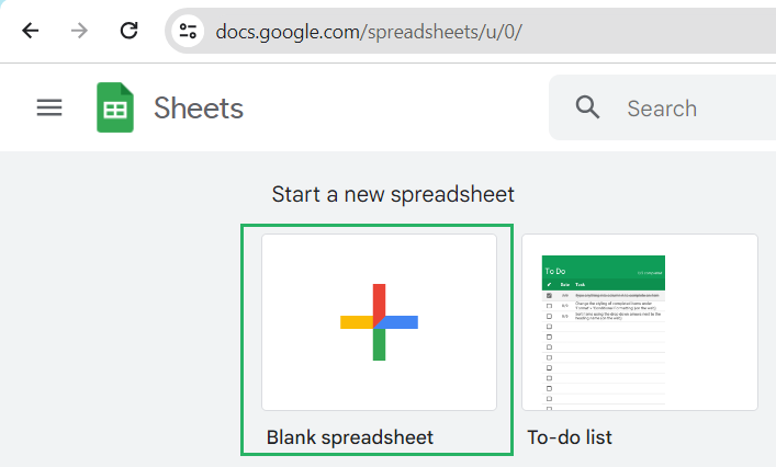 Blank sheet in Excel