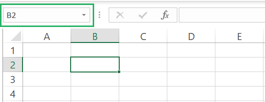 Name box in Excel
