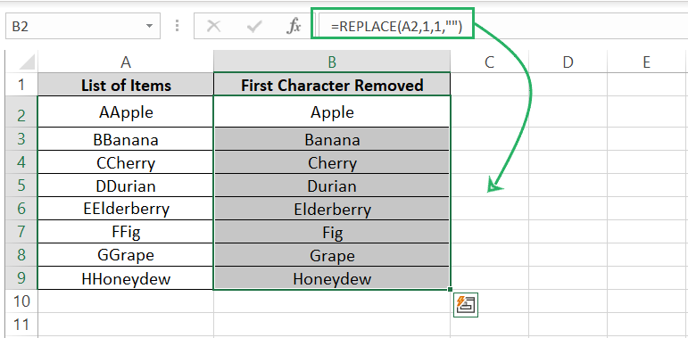 First character split