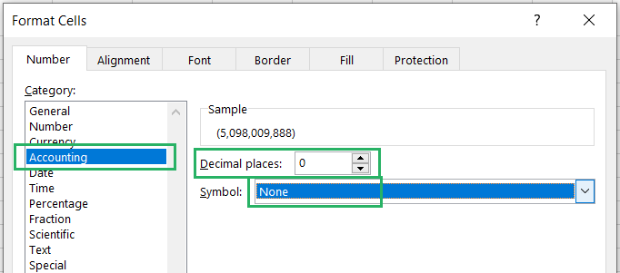 Selection of Accounting format