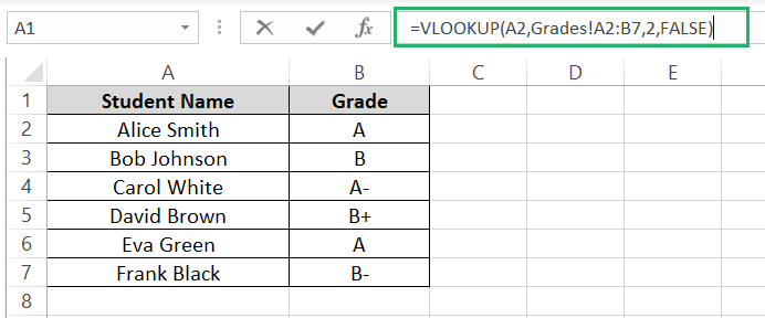 Excel formula complete