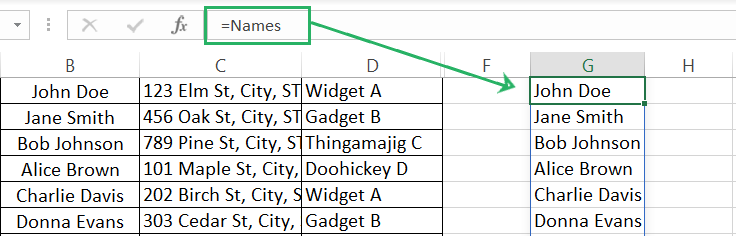 19 Excel saves column name