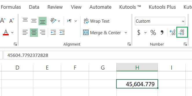 19 Decimal place decreased