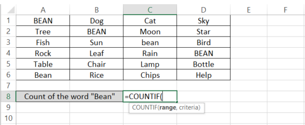 How to Count How Many Times a Word Appears in Excel - Spreadsheeto
