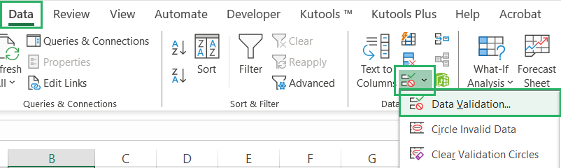 Data validation tools