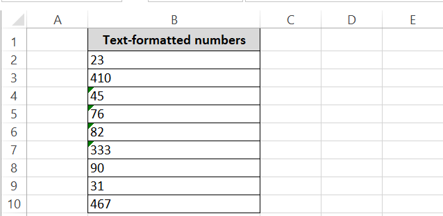 Numbers properly formatted