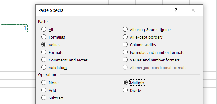 Select the Multiply option