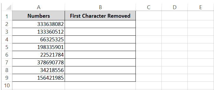 List of numbers