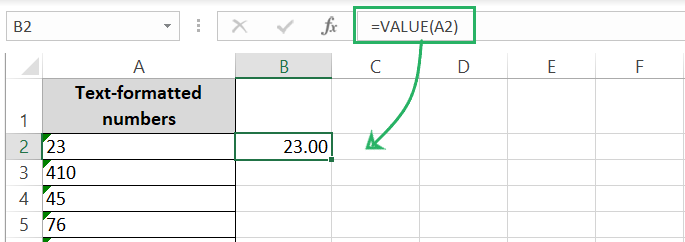 Write the VALUE function