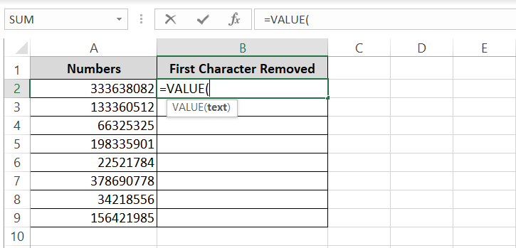 VALUE function