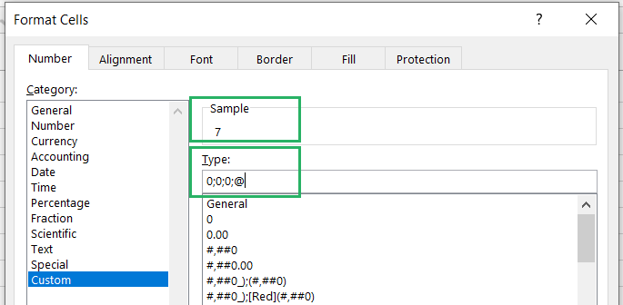 Typing the number format