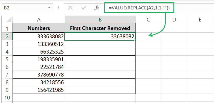 VALUE function returns value
