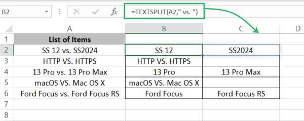 How to Split Text in Formula (TEXTSPLIT Function) - Spreadsheeto