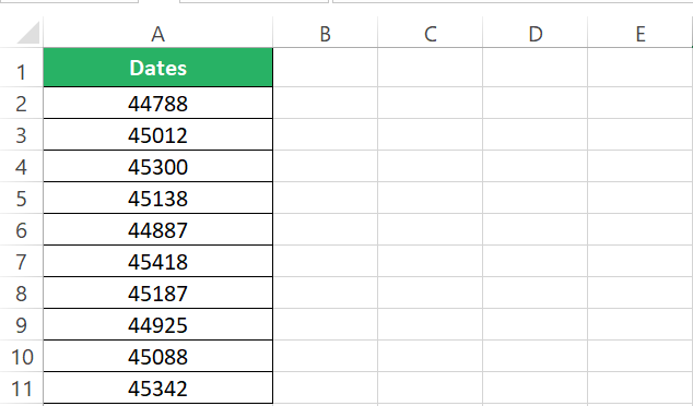 Numbers in Excel