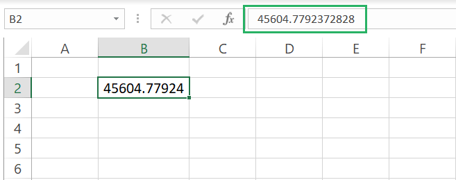 3A Only up to 5 decimal places visible