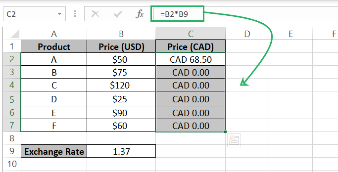 4 Formula autofill