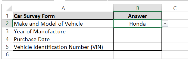 drop-down menu
