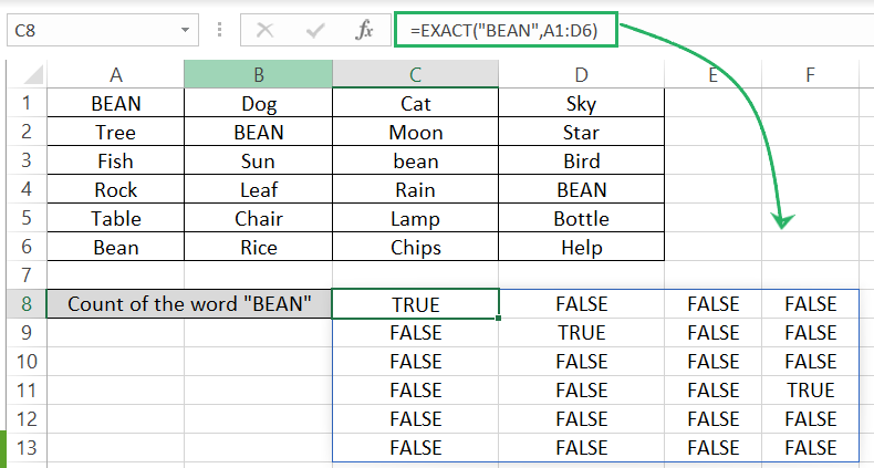6 EXACT function checks for case