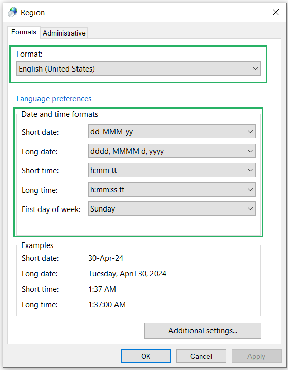 Date format of Excel