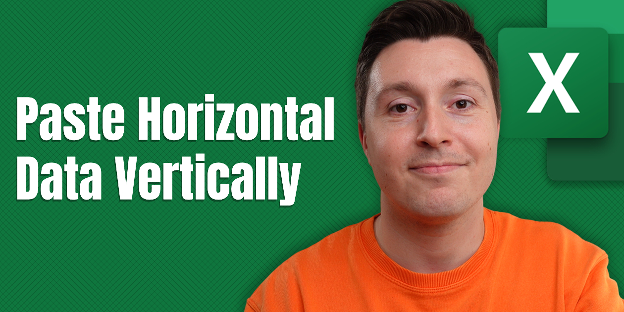 How to Paste Horizontal Data Vertically in Excel (Easy) - Spreadsheeto