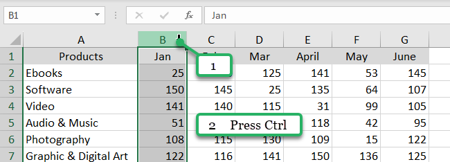 select column letter