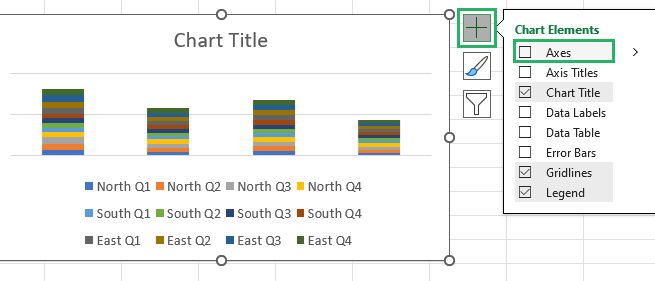 Selecting different chart options